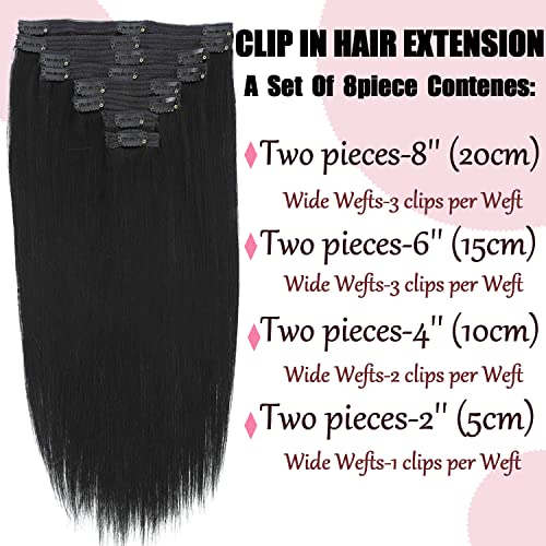 Real Hair Balayage Clip in Hair Extensions - Image 9