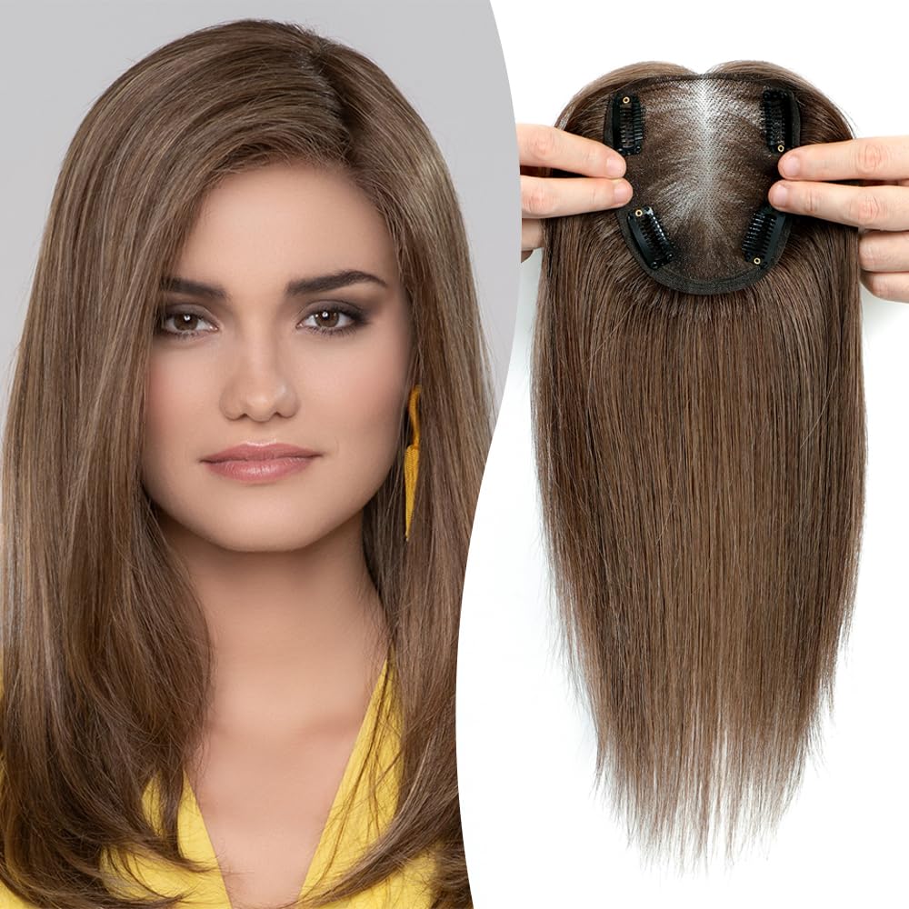 Real Human Hair Handmade Swiss Base Hair Topper - Image 16