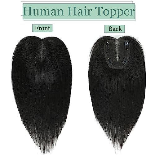Real Human Hair Handmade Swiss Base Hair Topper - Image 2