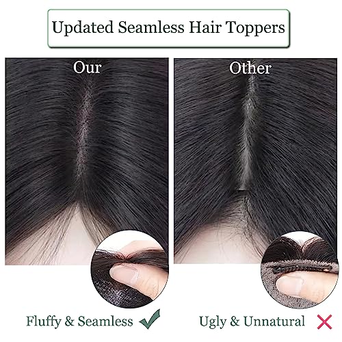 Real Human Hair Handmade Swiss Base Hair Topper - Image 4
