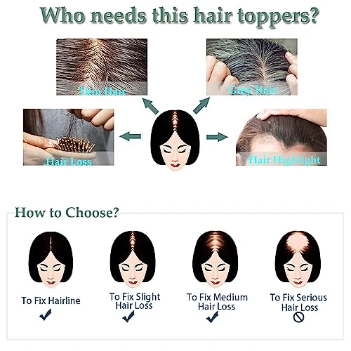 Real Human Hair Handmade Swiss Base Hair Topper - Image 5
