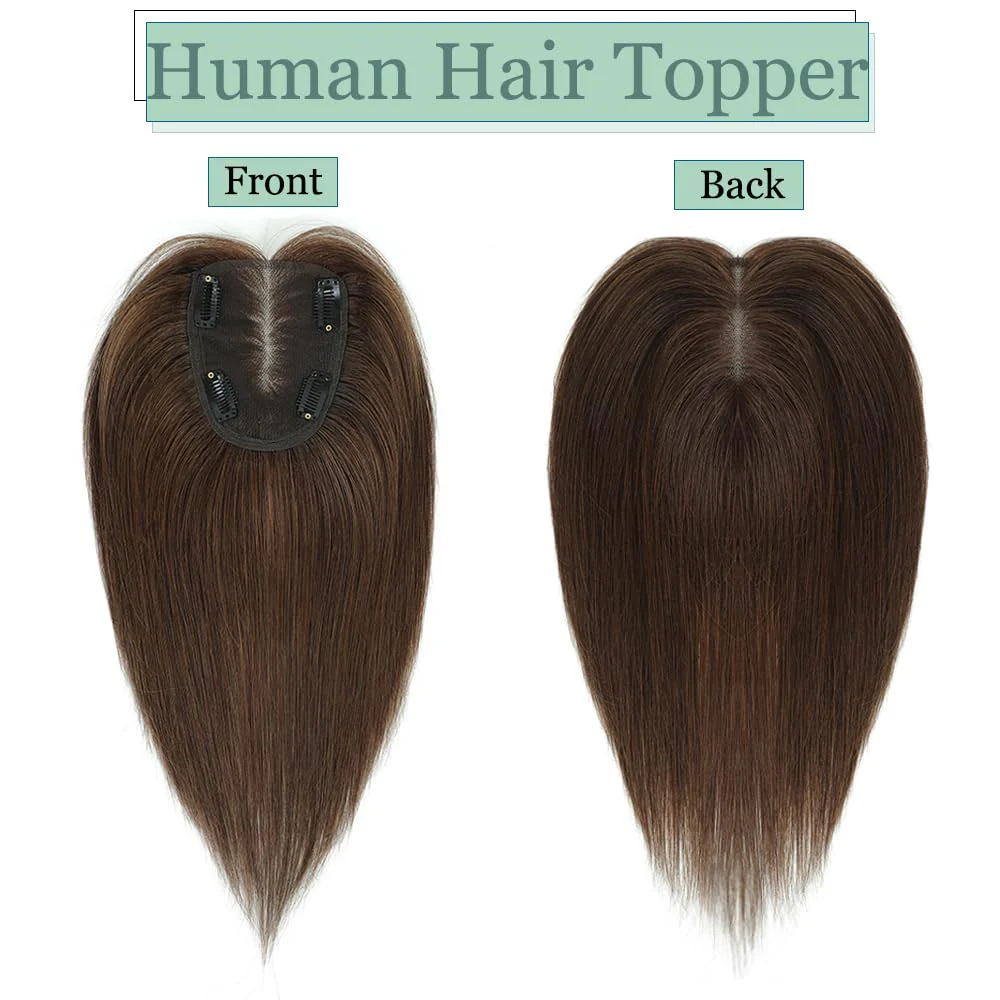 Real Human Hair Handmade Swiss Base Hair Topper - Image 7