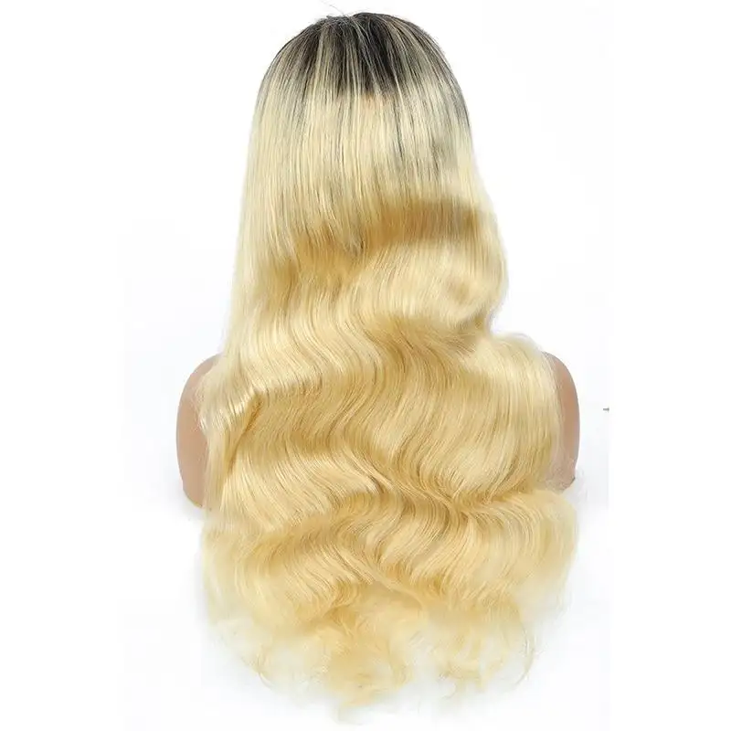Reena Ombre Light Blonde Lace Front Human Hair Wig - Image 4