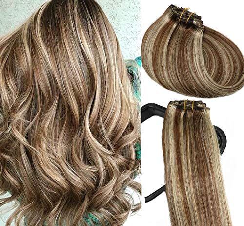 Remy Clip in Human Hair Extensions -15Inch 7pcs set - Image 101