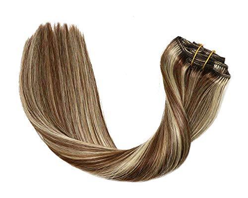 Remy Clip in Human Hair Extensions -15Inch 7pcs set - Image 103