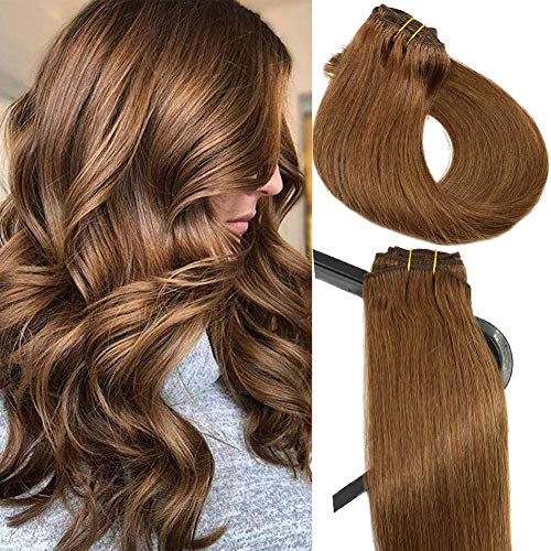 Remy Clip in Human Hair Extensions -15Inch 7pcs set - Image 114
