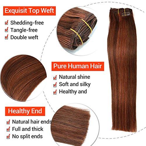 Remy Clip in Human Hair Extensions -15Inch 7pcs set - Image 122
