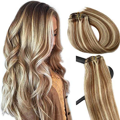 Remy Clip in Human Hair Extensions -15Inch 7pcs set - Image 125