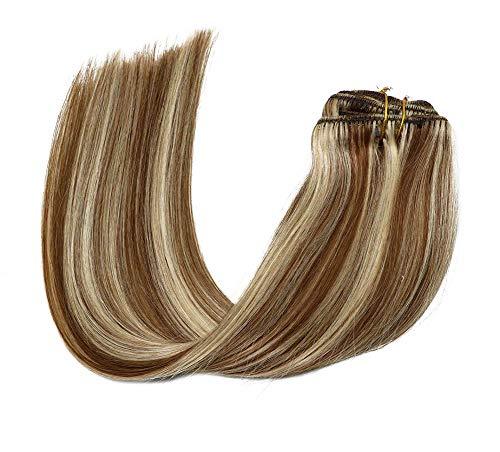 Remy Clip in Human Hair Extensions -15Inch 7pcs set - Image 129