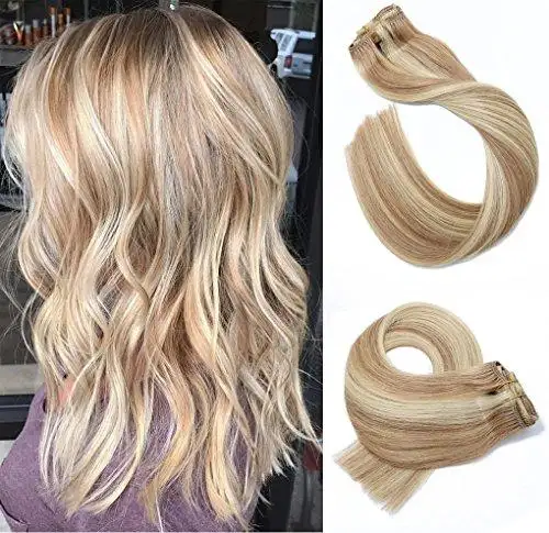 Remy Clip in Human Hair Extensions -15Inch 7pcs set - Image 30