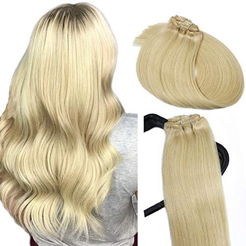 Remy Clip in Human Hair Extensions -15Inch 7pcs set - Image 54