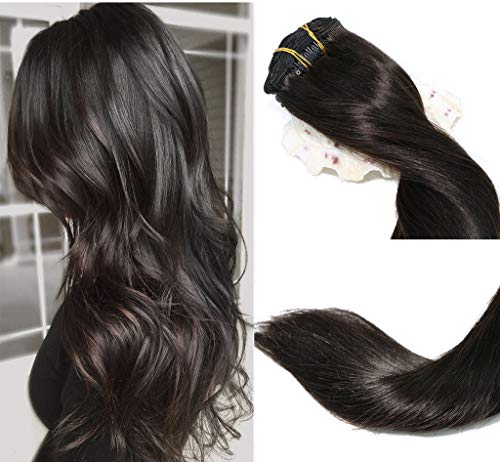 Remy Clip in Human Hair Extensions -15Inch 7pcs set - Image 60
