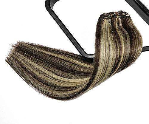 Remy Clip in Human Hair Extensions -15Inch 7pcs set - Image 79