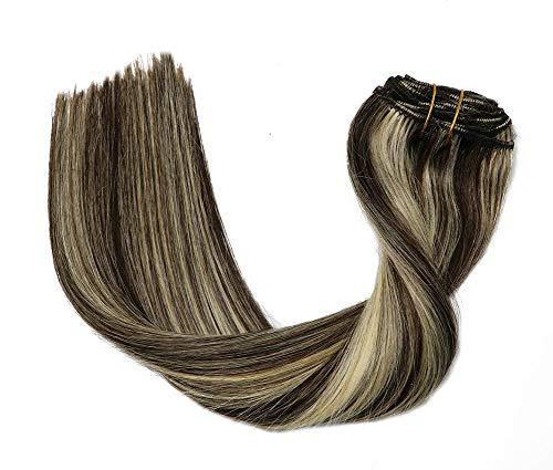Remy Clip in Human Hair Extensions -15Inch 7pcs set - Image 81