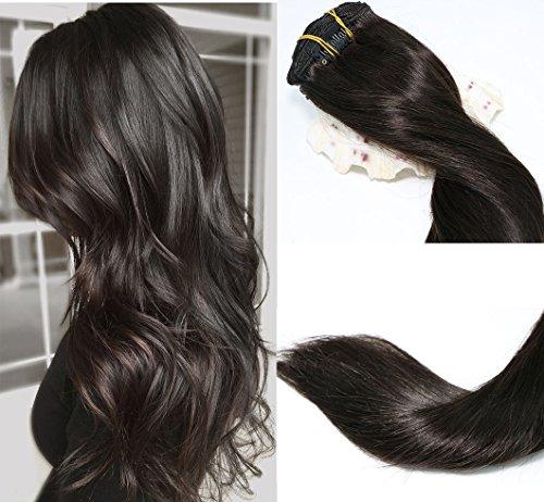 Remy Clip in Human Hair Extensions -15Inch 7pcs set - Image 84