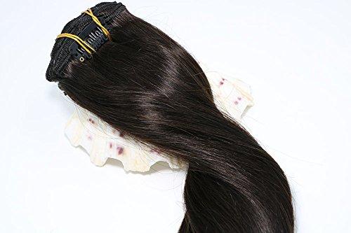 Remy Clip in Human Hair Extensions -15Inch 7pcs set - Image 88
