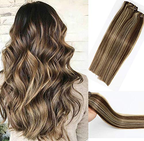 Remy Clip in Human Hair Extensions -15Inch 7pcs set - Image 95