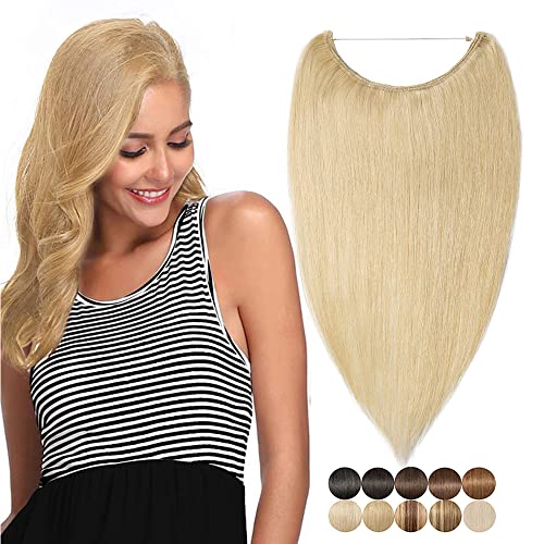 Remy Human Hair Invisible Wire Hair Extensions - Image 13