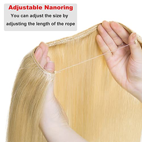 Remy Human Hair Invisible Wire Hair Extensions - Image 15