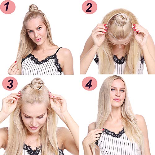 Remy Human Hair Invisible Wire Hair Extensions - Image 17