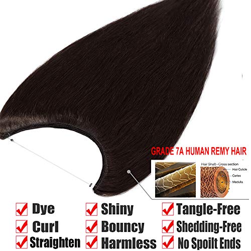 Remy Human Hair Invisible Wire Hair Extensions - Image 20