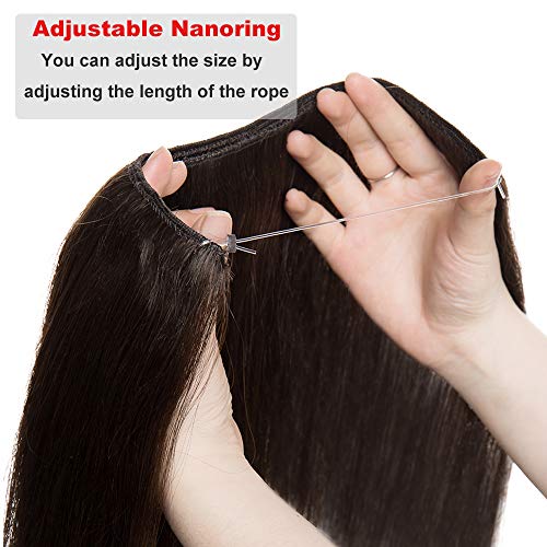 Remy Human Hair Invisible Wire Hair Extensions - Image 21