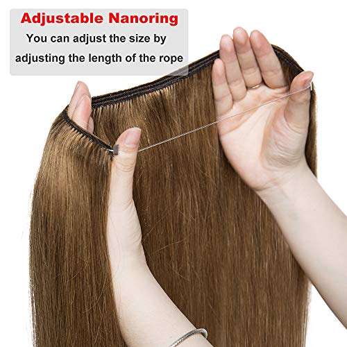 Remy Human Hair Invisible Wire Hair Extensions - Image 24