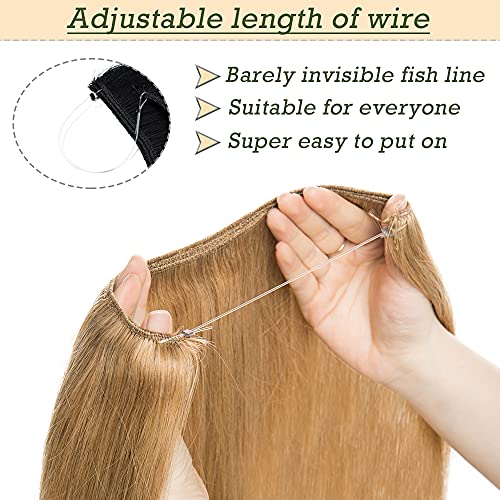 Remy Human Hair Invisible Wire Hair Extensions - Image 3