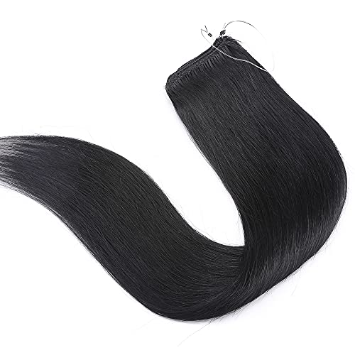 Remy Human Hair Invisible Wire Hair Extensions - Image 30