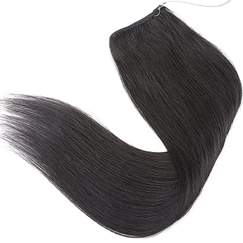 Remy Human Hair Invisible Wire Hair Extensions - Image 37