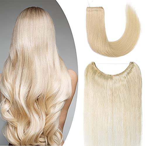 Remy Human Hair Invisible Wire Hair Extensions - Image 46