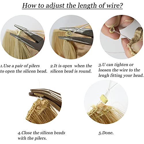 Remy Human Hair Invisible Wire Hair Extensions - Image 7