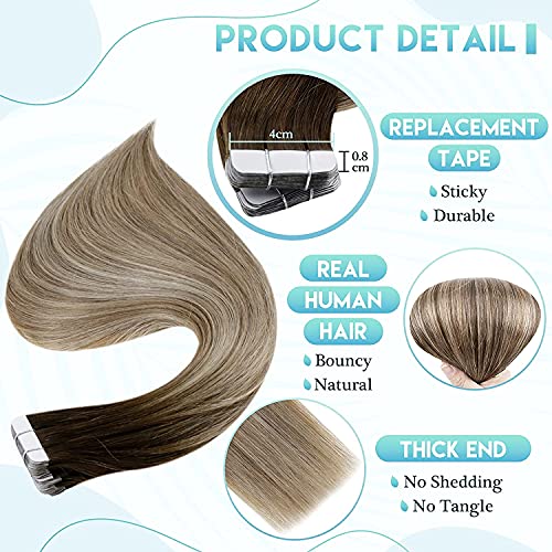 Remy Human Hair Tape Extensions 20 Pcs - Image 130