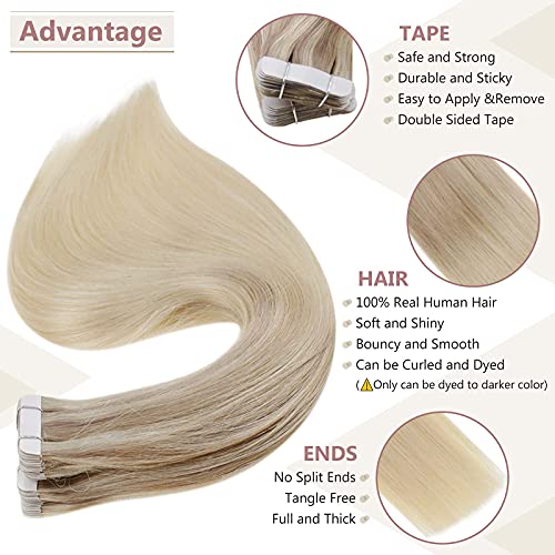 Remy Human Hair Tape Extensions 20 Pcs - Image 153