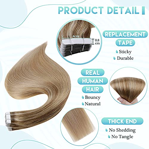 Remy Human Hair Tape Extensions 20 Pcs - Image 19