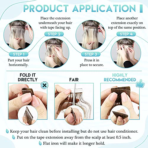 Remy Human Hair Tape Extensions 20 Pcs - Image 21