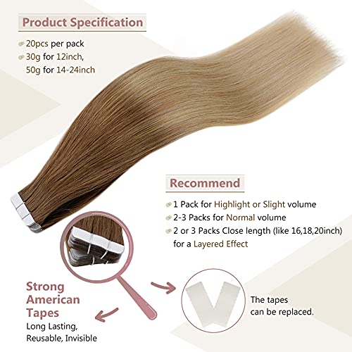 Remy Human Hair Tape Extensions 20 Pcs - Image 27