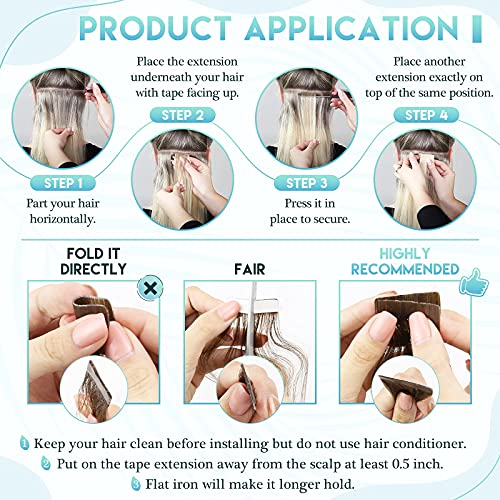 Remy Human Hair Tape Extensions 20 Pcs - Image 38