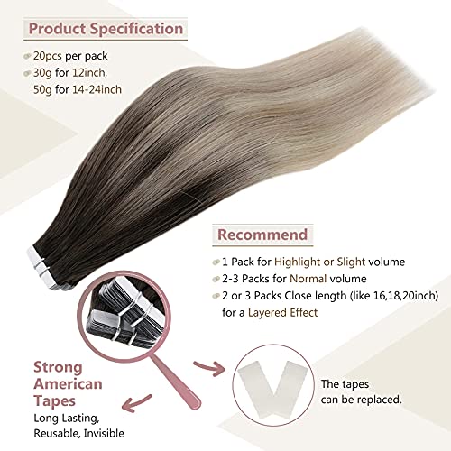 Remy Human Hair Tape Extensions 20 Pcs - Image 44