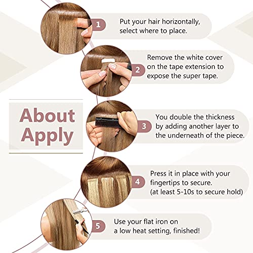 Remy Human Hair Tape Extensions 20 Pcs - Image 5