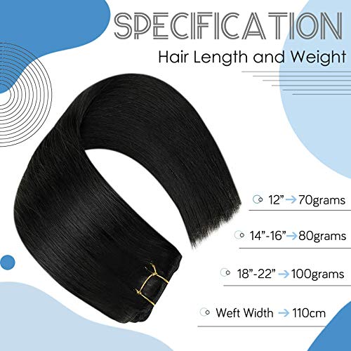 Remy Human Hair Weft Extensions 80g - Image 10