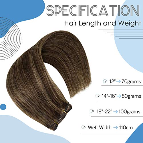 Remy Human Hair Weft Extensions 80g - Image 17