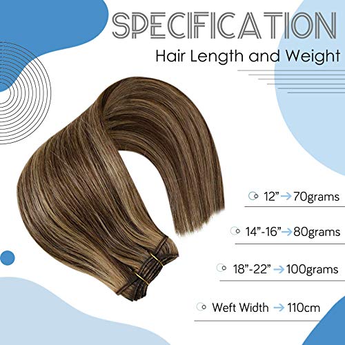 Remy Human Hair Weft Extensions 80g - Image 30