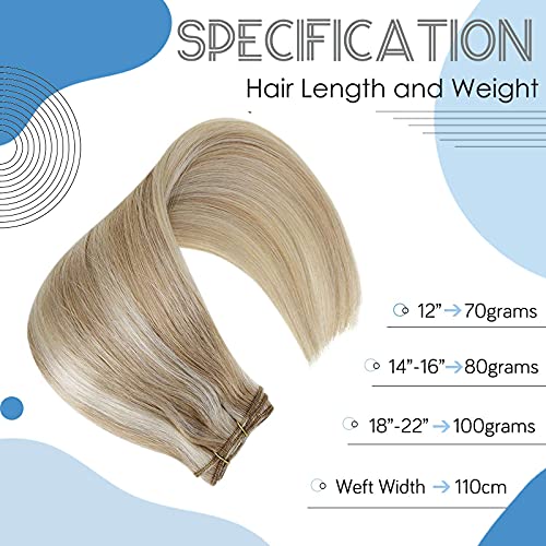 Remy Human Hair Weft Extensions 80g - Image 34