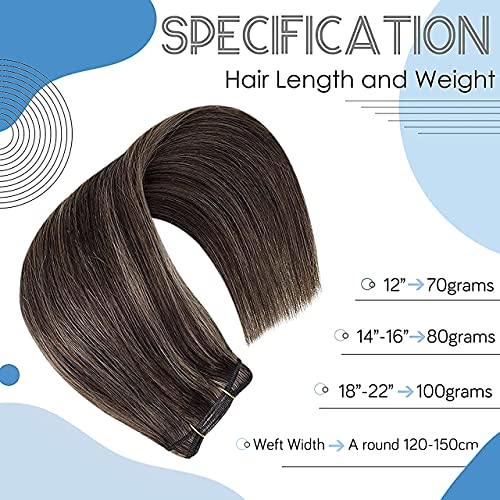 Remy Human Hair Weft Extensions 80g - Image 37