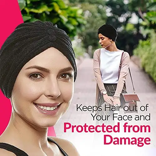 Reversible Knot Terry Cloth Turban Head Cover - Image 2