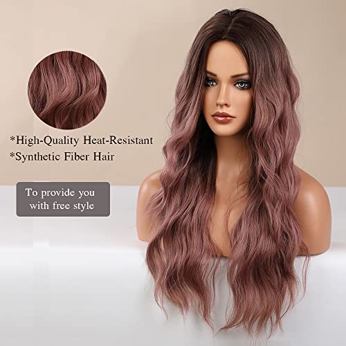 Rose Champagne Rooted Synthetic Wig - Image 3