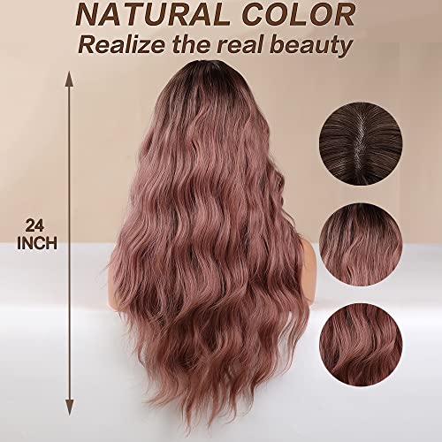 Rose Champagne Rooted Synthetic Wig - Image 4