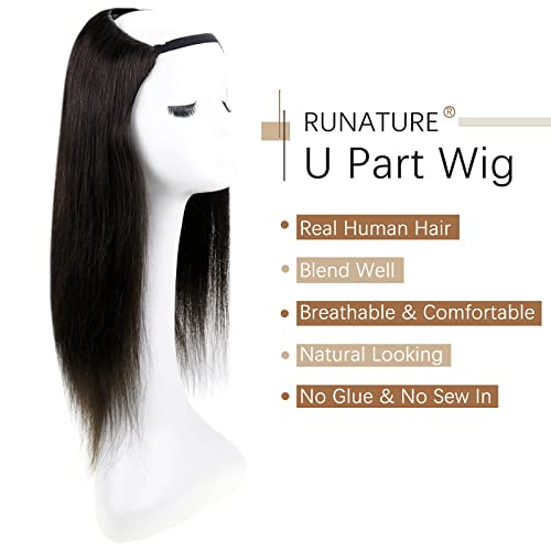 U Part Human Hair Wig 12" - 20 Inches - Image 11