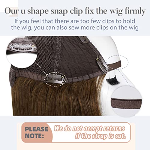 U Part Human Hair Wig 12" - 20 Inches - Image 4